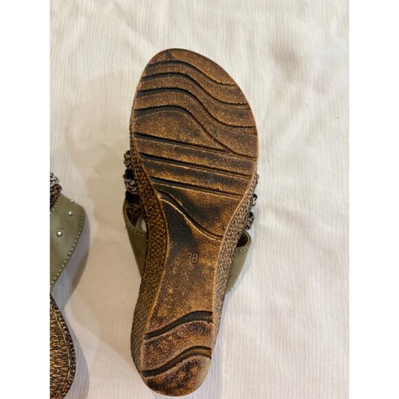 Patrizia by Spring Step Pitaya Size 38 US 7 Braided 2.5" Wedge Sandal Open Toe - Picture 16 of 16